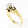 Image 9 : 14K Yellow Gold .85 ctw Round Diamond Solitaire Engagement Ring w/ Tiered Accent