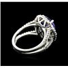 Image 3 : 14KT White Gold 7.20 ctw Tanzanite and Diamond Ring