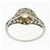 Image 7 : Antique Art Deco Petite 18k Gold European Diamond Filigree Floral Promise Ring