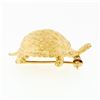 Image 6 : Vintage Petite 14k Yellow Gold Highly Detailed Textured Turtle Brooch Pin 6.59g