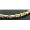 Image 3 : 14K Yellow White Gold 1.50 ctw Round Pave Set Diamonds Wavy Bracelet