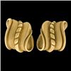 Image 2 : Vintage 1982 Kieselstein Cord 18k Yellow Gold Wavy Textured Clip On Earrings