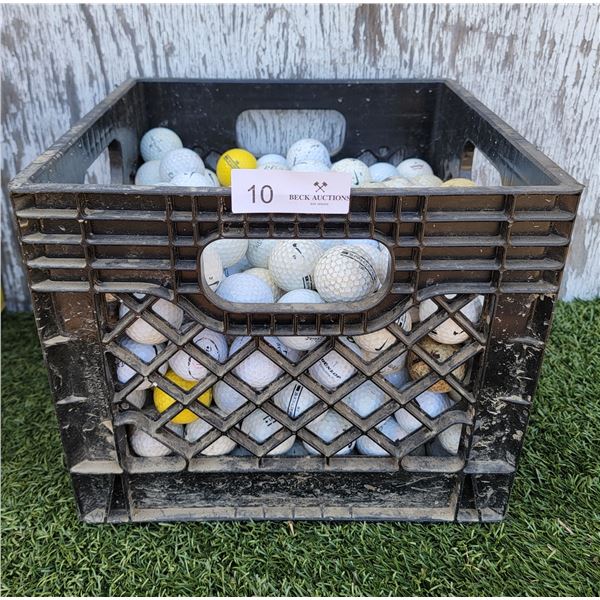 Assortment Of Experienced Golf Balls And Range Balls