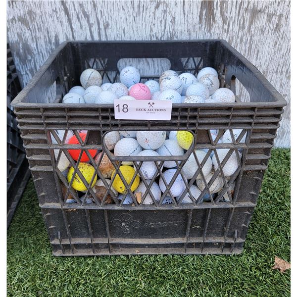 Assortment Of Experienced Golf Balls And Range Balls