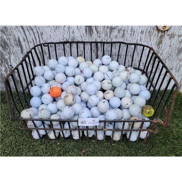 Basket Full Of Golf And Range Balls