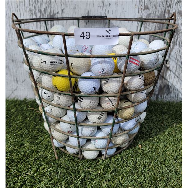 Basket Full Of Golf And Range Balls