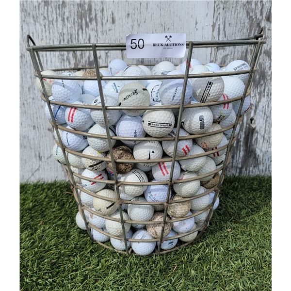 Basket Full Of Golf And Range Balls