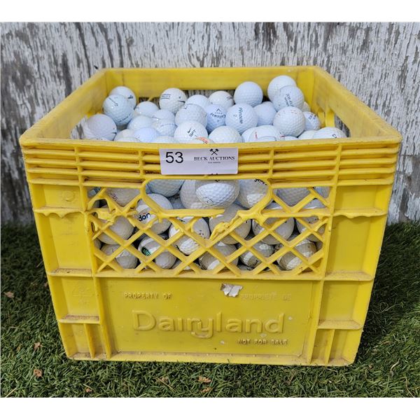 Basket Full Of Golf And Range Balls