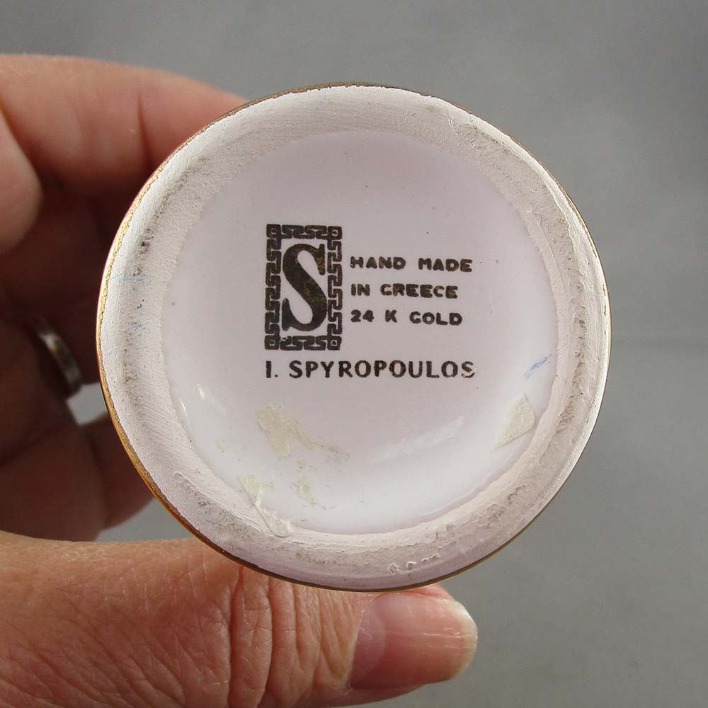 I. Spyropoulos 24K Gold Handmade Greek Vase