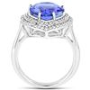 Image 2 : 5.39ct Tanzanite 14K White Gold Ring