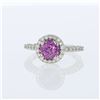 Image 1 : 2.56ct Natural Pink Sapphire 14K White Gold Ring