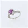 Image 2 : 2.56ct Natural Pink Sapphire 14K White Gold Ring