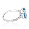 Image 2 : 5.17ct Natural AQUAMARINE 14K White Gold 2.9gm Ring