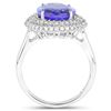 Image 2 : 5.73ct Tanzanite 14K White Gold Ring