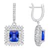 Image 1 : 7.6ct Tanzanite & Diamond Earrings