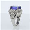Image 2 : 13.70ct Natural Tanzanite 18K White Gold Ring