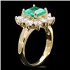 Image 2 : 14k Gold 2.00ct Emerald 1.60ct Diamond Ring