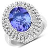 Image 1 : 5.23ct Tanzanite 14K White Gold Ring