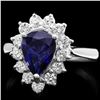 Image 1 : 14k Gold 1.46ct Sapphire 0.77ct Diamond Ring