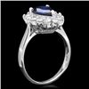 Image 2 : 14k Gold 1.46ct Sapphire 0.77ct Diamond Ring