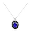 Image 1 : 10.46ct Tanzanite 14K White Gold Pendant