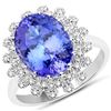Image 1 : 5.66ct Tanzanite 14K White Gold Ring