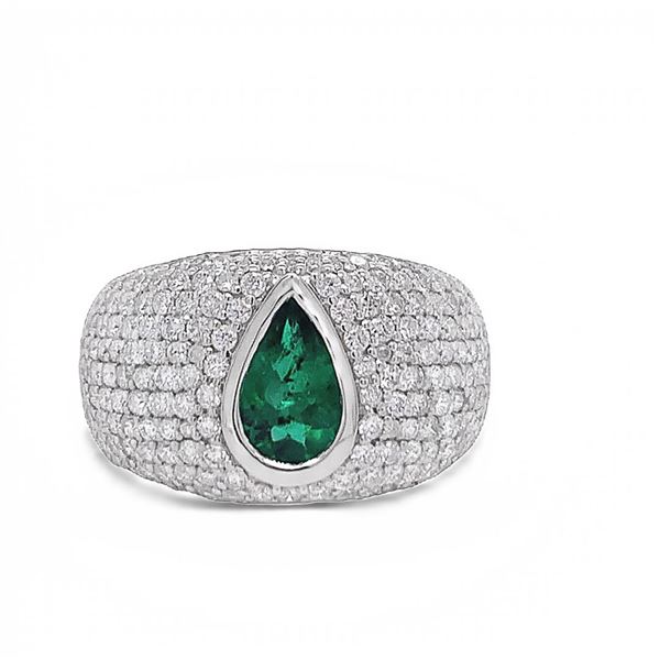 Art-Deco emerald ring