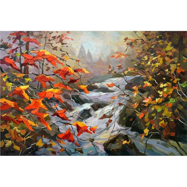 VITMAN ** AUMTUMN RIVER ** ORIGINAL ACRYLIC