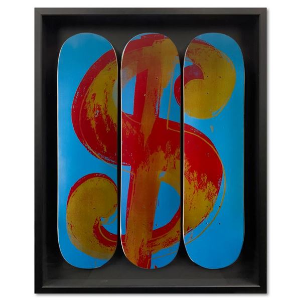 Dollar Sign Skateboard Triptych By Warhol (1928-1987)