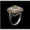 Image 3 : 14KT White Gold 2.93 ctw Diamond Ring