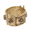 Image 4 : Chanel Gold-tone Calfskin & Labradorite CC Wide Cuff Bangle