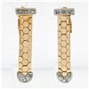 Image 1 : Retro Vintage 18K Gold 0.30 ctw Diamond Milgrain Flexible Clip-On Drop Earrings