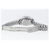 Image 6 : Rolex Ladies Stainless Steel Quickset Black Index Diamond And Emerald Bezel Date