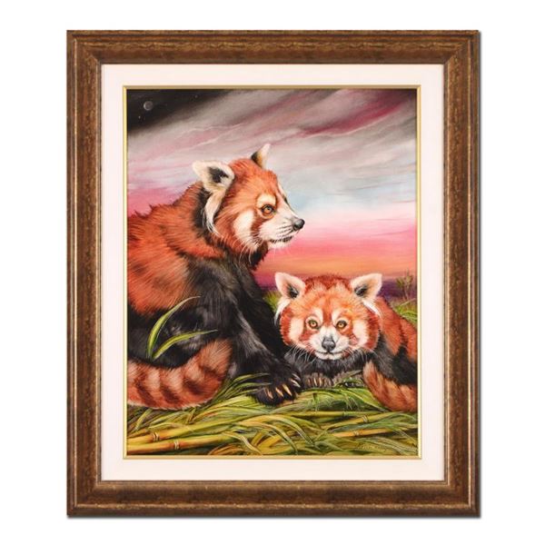 Red Panda Mother And Cub By Katon Original