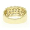 Image 5 : 14k Yellow Gold 1.48 ctw Bar Set Round Diamond Wide Band Ring