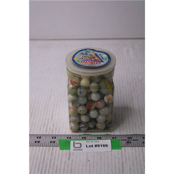 Plastic Jar of Marbles