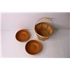 Image 2 : Wooden Basket and Bowls