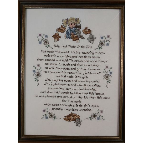  Why God Made Little Girls,  Cross Stitch