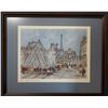 Image 1 : (2) Pair of "Paris - Le Louvre et sa Pyramide," and "Paris - Le Sacre Coeur et son manege." - By Mau