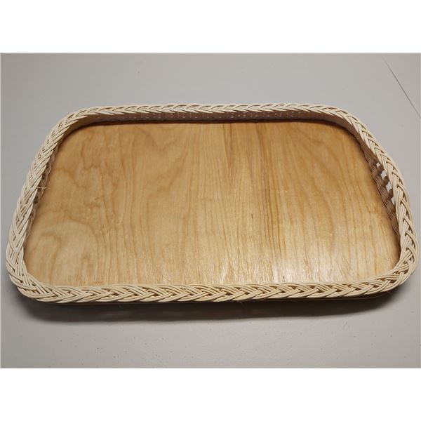 Handmade Rectangular Wicker Tray - 14 1/2  x 21 3/4 