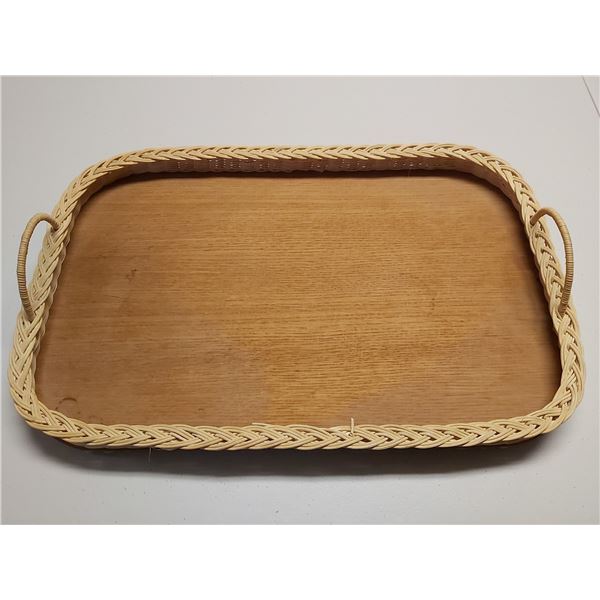 Handmade Rectangular Wicker Tray - 14 5/8  x 21 3/4 