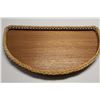 Image 1 : Handmade Half Moon Wicker Tray - 24 1/2" x 13"