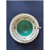 Image 1 : Hand Painted Made in Occupied Japan, "Green, Yellow and Gold," Cup and Saucer