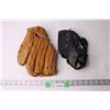 Image 1 : (2) Leather Baseball Gloves