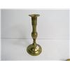 Image 5 : Brass Candle Stick (has damages) - Small Brass Ashtray (Made in Greece)