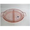Image 2 : Vintage Pink Depression Bowl and Divided Dish