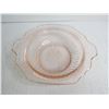 Image 5 : Vintage Pink Depression Bowl and Divided Dish