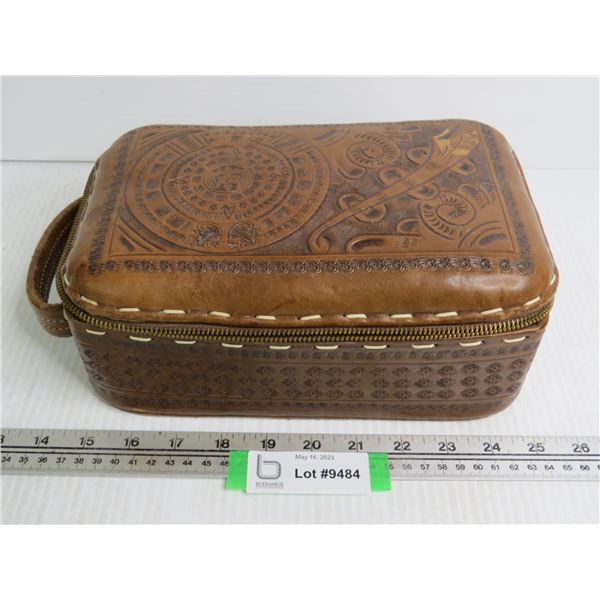 Leather Tooled Travel Case