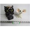 Image 1 : Ceramic Owl & Mouse