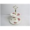 Image 4 : Vintage Enamel Platter - Royal Albert "Prairie Rose" Pastry Stand
